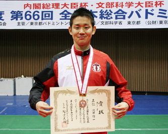 4年ぶりの第3位入賞を果たした池田雄一選手